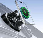 15W Magsafe autokinnitus mobiiltelefoni hoidja auto laadimisfunktsiooniga, &uuml;mmargune ventilatsioon Mercede Benz A/B/C/E/S klassile/printerile, GLC/GLB/GLA, &uuml;hildub iPhone'i ja Samsungiga, Mercedes Benziga.