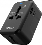 VOOMY reisiadapter kogu maailmas, universaalne reisiadapter 150+ riigile, reisipistiku adapter kogu maailmas Euroopas USA Mehhiko Austraalia, universaalne k&otilde;ik &uuml;hes reisipistiku adapter koos 2 USB ja vahelduvvooluga