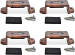HYS Car Radio Mount, k&auml;eshoitava raadio paigaldus, mis &uuml;hildub Motorola Baofeng Yaesu Midland, mis tahes Walkie Talkie seljaklambriga (4 Pack, Brown)