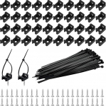 200 Pack nailonist kinnituskaabli sidemed, rasked kaabli sidemed kruviga kinnitusega, tugevad nailonist iselukustuvad kaablisidemed koju