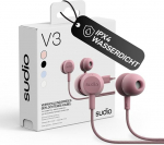 sudio V3 Essential juhtmega k&otilde;rvaklapid koos kaabliga, USB-C &uuml;hendusega k&otilde;rvaklapid, punutud, kaabli purunemiskindel disain, integreeritud mikrofon, IPX4 veekindel, roosa v&auml;rvi