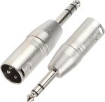 Mono Jack Plug to XLR adapter, 6.35mm TRS to XLR Male Stereo Metal Unbalanced Quarter Jack Plug Audio Adapter 3 Pin TRS Male Gender Changer for Mixing Console