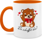 Mug 325 ml - Statement - Du schaffst das! - Bear - 325 ml - Orange - Laused Kohvitass Avaldused The Cocoa Mug Coffee Cups Soojendavad kohvitassid