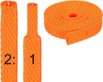 hankekaart Schrumpfschlauch, 2:1 suhe, 1,9 cm ID, 91,4 cm, geflochtene Kabelh&uuml;lsen, Stoff, gewebt, Schrumpfschlauch, Schutz f&uuml;r Kabelbaum, Kabelmantel, Schlauchdraht, Orange