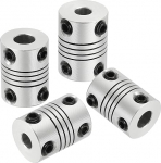 hankekaart Flexible Kupplungen, 5 mm kuni 6,35 mm, Gelenkverbinder aus Aluminiumlegierung, flexible Wellenkupplungen, Motorkupplung f&uuml;r 3D-Drucker, CNC-Maschine, Motorf&uuml;hrung, DIY-Encoder D15 x L 20