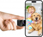 javiscam Mini kaamera koos Euro pistikuga, 4K WiFi valvekaamera siseruumide aku &ouml;ise n&auml;gemisega, siseruumide kaamera j&auml;lgimine liikumistuvastusega / pilv & SD m&auml;lu / reaalajas video lemmikloomadele, beebidele.