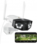 Reolink Duo 3 WiFi, 16MP Wi-Fi 6 Outdoor Surveillance Camera WiFi with 180&deg; Panoramic View, Motion Track, Dual Lens WiFi Camera Outdoor, 30 m Colour Night Vision, 24/7 Recording, AI Detection, IP67