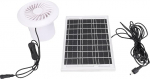 Fockety Solar Angetriebener Abgasl&uuml;fter, Solarpanel mit Monokristallinem L&uuml;fter mit Monokristallinem Silizium -Solarpanel Rundl&uuml;ftungsl&uuml;fter Abluft -Abluft -Kit f&uuml;r H&uuml;hnerstall,