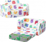 MeMoreCool Kids Diivan Kokkupandav v&auml;ikelapse tool Diivan Soft Plush Fold Out Kids Diivan Bed Glow in the Dark Mugav Baby Lounger t&uuml;drukutele Poistele Luminous Alphabet