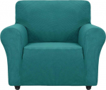 ZNSAYOTX Super Stretch Chair Slipcover Universal Diivan Chair Covers for Living Room Koerad Lemmikloomade m&ouml;&ouml;bli kaitsja Spandex tugitool Slipcovers Anti Slip Foam Sticks (mustjas roheline, tool)