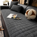 Diivan ja diivanikate 3/2/1/4 istekohale ja L-kujule, paks Corduroy kangas pluusiga, mittelibisev, pestav ja soe, elutoa diivanile (Hall,55 x 220 cm)