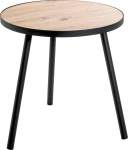 HAKU K&uuml;ljelaud &Uuml;mmargune tammepuust helemust MDF-plaat Metallraam &Uuml;mmargune kohvilaud M&otilde;&otilde;tmed H 52 x Diameeter 50 cm Stiil: Moodne