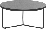 Beliani Melody &uuml;mmargune kohvilaud betoonist Hall/must l&auml;bim&otilde;&otilde;t 80 cm