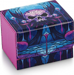 UAONO Deck Box for MTG Cards, Trading Card Storage Box for 120+ Sleeved Commander Decks, PU Leather Card Box Suitable for TCG Magic Cards with 2 Compartments (Purple, Skull)