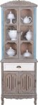 Palazzo Exclusive Antiikne buffetkapp Shabby Chic K&ouml;&ouml;gi vitriinkapp 183 cm