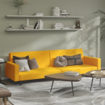 Willood 3033543de Diivanvoodi 2-kohaline kollane sametne diivan