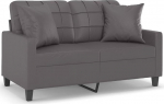 2-kohaline diivan kunstnahast 138 x 77 x 80 cm Hall kaasaegne mini diivan koos dekoratiivpadjaga Chaise Longue v&auml;ike diivan elutuppa magamistuppa teismelise tuppa