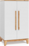 VitaliSpa Malia laste riidekapp valge / Artisan 70 x 120 cm laste riiete hoiustamiseks ja kombineeritav