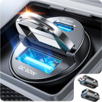 JOYROOM Pack of 2 125W sigaretis&uuml;&uuml;taja USB C - Mini autolaadija t&otilde;mbamisr&otilde;ngaga, [PD 65W & QC 60W] &uuml;likiire autolaadija, USB adapter auto iPhone 17 16, Samsung S26 S25, iPad & 12V/24V auto jaoks.