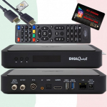 DigiQuest Q99 4K UHD satelliidi vastuv&otilde;tja koos aktiveeritud TiVuSat kaardiga Must - Itaalia TV Rai Mediaset LA7, DVB-S2/T2, HEVC HDR, PVR valmis, LAN, USB, sertifitseeritud vastuv&otilde;tja + HTS e-com HDMI kaabel
