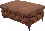 Riess Ambiente Chesterfield tool Modern Baroque - 92 cm - Antiikpruun - Mikrofiiber metallist - Jalatsid Dekoratiivne tikkimine Retro vedruga polsterdatud