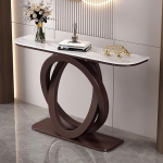 Sofatisch, moderner Konsolentisch mit Ablagen, industrieller Akzenttisch f&uuml;r kleine R&auml;ume, ideal f&uuml;r Flure und Eing&auml;nge