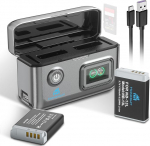 Homesuit NB-13L aku 1700mAh ja topeltlaadija Canon PowerShot G5X, G5X Mark II, G7X, G7X Mark II, G7 X Mark III, SX720 HS, SX730 HS, SX740 HS, SX620 HS, G1X Mark III, G9X, G9X Mark II (2 tk)