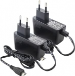 Pakett 2 AC 5 V DC 2 A toiteplokki Micro USB pistikuga valvekaamera IPC jaoks