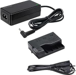 Hisewen ACK-E8 vahelduvvooluadapter LP-E8 Dummy aku DR-E8 DC Coupler Kit Canon T2i, T3i, T4i, T5i, Kiss X4, Kiss X5, Kiss X6i, Kiss X7i, 700D, 650D, 600D, 550D kaameratele.