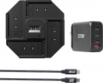 ZITAY NP-F laadija 4-kanaliline PD 9V-20V 100W kiirlaadija Sony NP-F970 NP-F770 NP-F750 NP-F550 FM50 FM500H akule (koos USB-C 100W PD laadijaga)