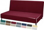 ZNSAYOTX diivanikate ilma k&auml;etoeta futonile t&auml;issuuruses 2023 Jacquard Stretch diivanikate elastse p&otilde;hjaga libisematu pehme ja pestav (Futon, veinipunane)