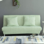 Diivanvoodi kate pol&uuml;estrist Stretch Folding Armless Futon Slipcover Elastik diivan Slipcover elutoa kaunistamiseks Roheline L (190-225cm)