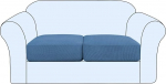 Stretch padjakate diivanipadja kaitsekate istme katted tool loveseat diivanipadja kaitsja Spandex elastne m&ouml;&ouml;bli kaitsja istmele (Dusty Blue, 2)