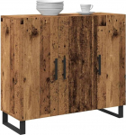 vidaXL 3 ukseline puidust hoiukapp 90 x 34 x 80 cm Tugev rustikaalne disain sobib ideaalselt s&ouml;&ouml;gituppa, elutuppa, puhvetisse v&otilde;i konsooli, metallist aktsentidega sisem&ouml;&ouml;blile.