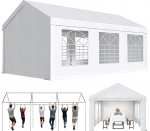 JUMMICO Gazebo Peotelk 3 x 6 veekindel stabiilne PE-papp 450 N 170 g aiamaja telk UV kaitse 50+ telk telk telk &otilde;lletelk aiamaja aiamaja aed, pidu, festival, pulm, valge