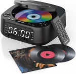 CD Player Tragbar mit Wireless Charger f&uuml;r Telefon, MONODEAL Tragbarer CD Player Bluetooth und FM Radio F&uuml;r Zuhause, Fernbedienung,Gro&szlig; Display, Wecker, SleepTimer