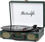 Vin&uuml;&uuml;l plaadim&auml;ngija 3-Speed 33/45/78 RPM Bluetooth Case Portable plaadim&auml;ngija rihmaga Drive ja sisseehitatud k&otilde;larid RCA Line Out AUX k&otilde;rvaklappide Jack Vintage plaadim&auml;ngija