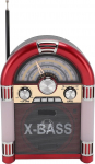 Retro Bluetooth k&otilde;lar Kaasaskantav laetav AM FM SW Band USB ja m&auml;lukaart Vintage Radio Punane kodukontorisse toas