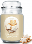 Suur l&otilde;hnak&uuml;&uuml;nal klaasis I Sugar Cookies 625 ml - K&uuml;&uuml;nal, magusa sooja k&uuml;psise aroom, k&uuml;psise l&otilde;hn, kuni 140 tundi p&otilde;lemisaega, vegan sojavaha k&uuml;&uuml;nal, t&auml;iuslik kingiidee.