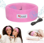 Sharplace Sleep Headphones k&otilde;rvaklapid koos kaabliga, k&otilde;rvaklapid k&otilde;rvaklappides Sport, pehme mugav traadiga magamine k&otilde;rvaklapid, spordik&otilde;rvaklapid silmamaskid joogatreeningule reisimiseks unetus, roosa