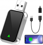 Traadita Carplay adapter iPhone'ile - Car Play adapter muudab traadiga Carplay'i traadita Carplay'ks, Plug & Play USB/Type-C, &uuml;hildub iOS 12+ ja s&otilde;idukitega alates 2016. aastast.