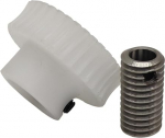 Ritzelgetriebe 1 St&uuml;ck 0,8 Modul Schneckenradsatz POM 0,8 M 25 T Getriebe 5 mm Bohrung Schneckenwelle 1 bis 25 &Uuml;bersetzungsverh&auml;ltnis Schneckenrad for Getriebegetriebe Antriebsmechanik(8mm)