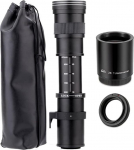 JINTU 420-800mm 1600mm + 2x Teleconverter Lens f/8.3 Manual Zoom Telephoto Lens + T-Mount for Nikon D5500 D3300 D3200 D5300 D3400 D7200 D750 D3500 D7500 D600 D800 D810 D3100 D5200 D5600 D7000 Camera