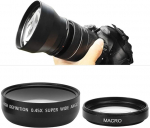 49 mm kaamera lainurkobjektiiv, 0.45X lainurk makroobjektiiv universaalne Canon jaoks Nikon jaoks Sony jaoks Olympus kaamera jaoks, vaikimisi