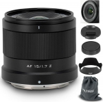 VILTROX 15 mm F1.7 Z-Mount Lens for Nikon, APS-C Ultra Wide Angle Auto Focus Lens for Nikon Z-Mount Cameras Z5 Z50 Z50II Z6 Z6II Z7 Z7II ZFC Z30 Z9 Z8 ZF Z6III