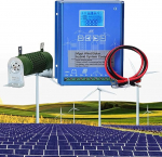 Dfdieratve 12000W Wind Solar Hybrid Charge Controller, 12V/24V/48V Regulator MPPT Wind Solar Hybrid Charge Controller, for Wind Turbine Generator Charging Battery, 48V/12000W