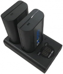 DMW-BLJ31 Premium 3100 mAh aku (2 tk) ja DMW-BTC14 Type Fast Double USB LCD laadija Panasonic Lumix DC-S1, DC-S1R jaoks