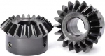 Modulritzel, Motorritzel, 2 St&uuml;ck gerades Kegelrad 1,0 Modul 15/20/25/30 Z&auml;hne Stahl 90&deg; Vertikalrichtungsantrieb Lenkgetriebe M4 5mm 6 8 6,35 Bohrung GS(30 T*15 Bore)
