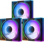 darkFlash DM8 3er-Pack 120 mm PC-Geh&auml;usel&uuml;fter, Infinity-Spiegel-Geh&auml;usel&uuml;fter, PWM ARGB-Sync, 1600 RPM hoher Luftstrom 56 CFM, ger&auml;uscharm 32,5 dBA, Computer-Geh&auml;usek&uuml;hler (Schwarz, Standardl&uuml;fter)