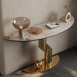 Moderner Konsolentisch im Industriestil f&uuml;r den Eingangsbereich, stilvoller Foyertisch mit Metallrahmen, vielseitiger Sofatisch f&uuml;r den Flur f&uuml;r Wohnzimmer und Eingangsbereich (39,5 x 14 x 3